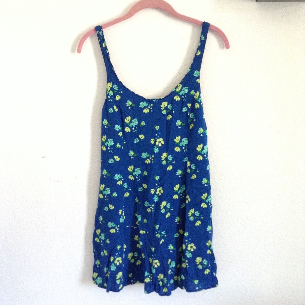 HOLLISTER M Blue Short Flowy Floral Dress